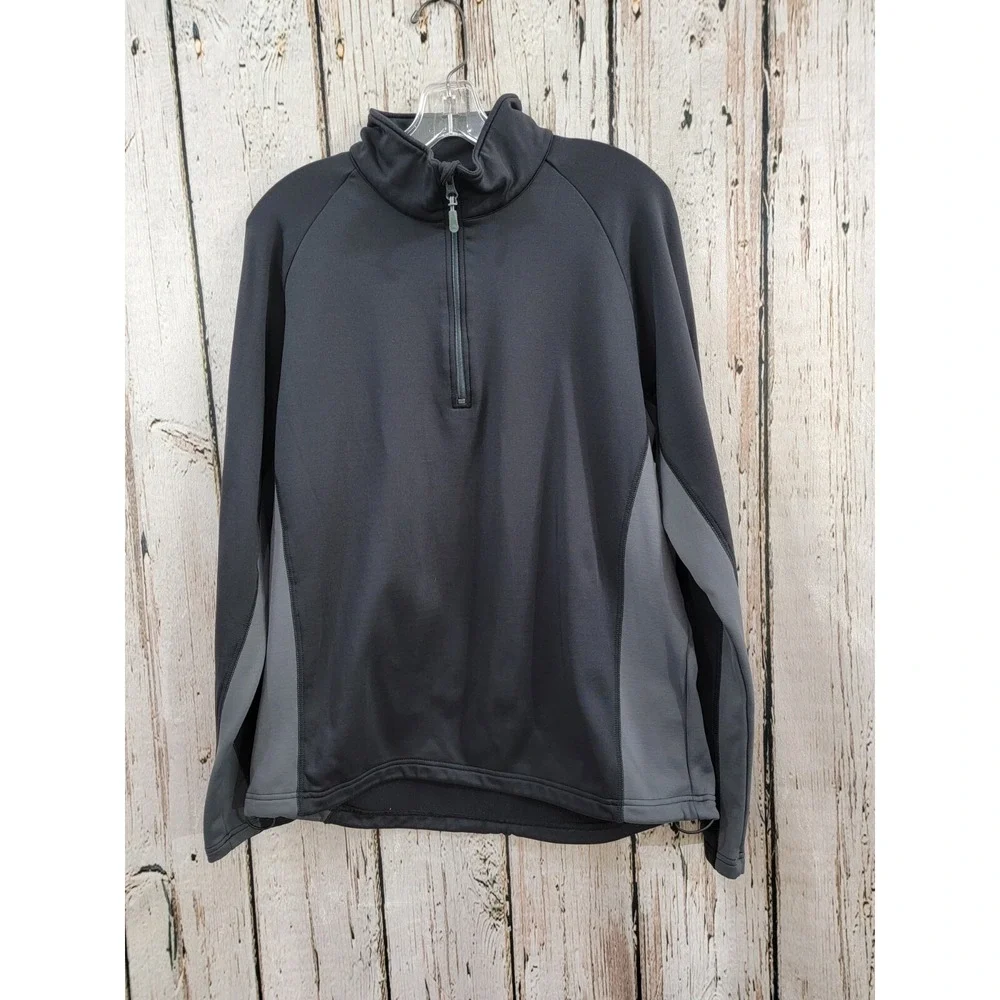 Stormtech Men's L Black Performance 1/4‎ Zip Pullover Sweatshirt Sweater Casual